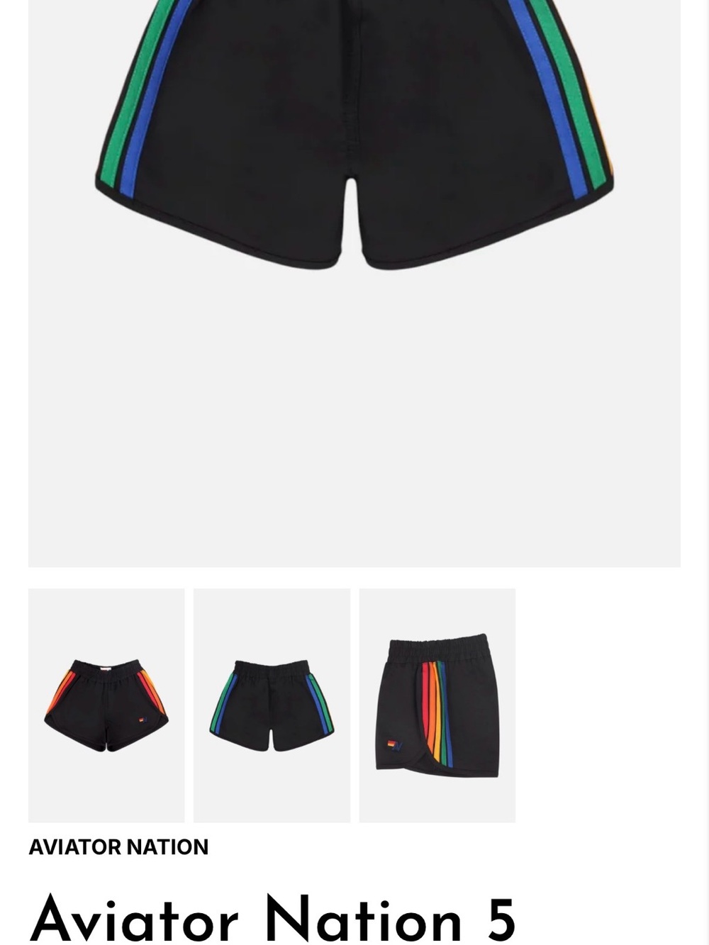 Aviator Nation 5 Stripe Flex Jogger Short - BRAND NEW! - Picture 3 of 3